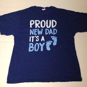 Blue new dad shirt